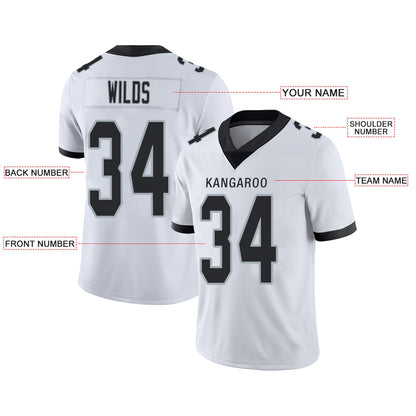 Custom L.Raiders Football Jerseys Team Player or Personalized Design Your Own Name for Men's Women's Youth Jerseys Black view 4