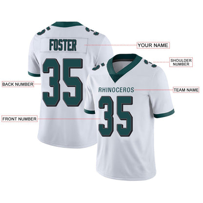 Custom P.Eagles Football Jerseys Team Player or Personalized Design Your Own Name for Men's Women's Youth Jerseys Green view 12