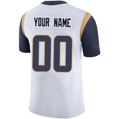 Custom LA.Rams Football Jerseys Team Player or Personalized Design Your Own Name for Men's Women's Youth Jerseys Navy view 7